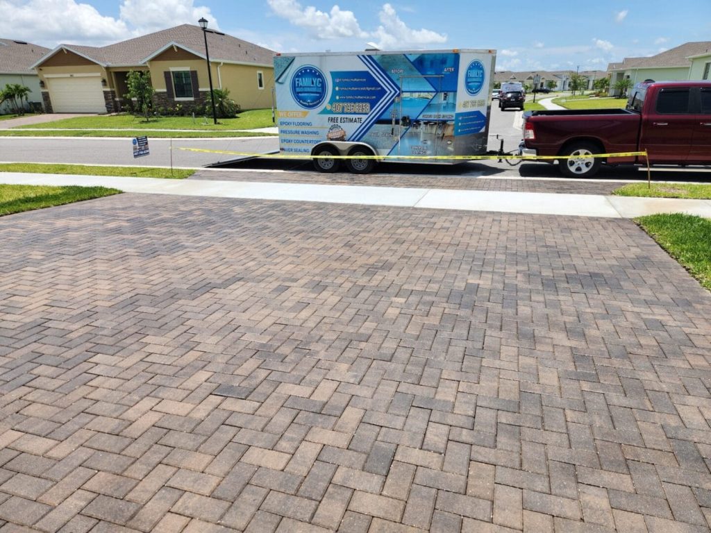 Epoxy flooring and concrete contractor services in Central Florida by Family C Multi Services LLC