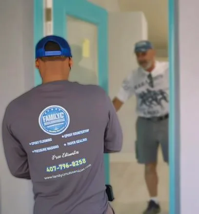 Epoxy flooring and concrete contractor services in Central Florida by Family C Multi Services LLC