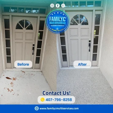 Epoxy flooring and concrete contractor services in Central Florida by Family C Multi Services LLC